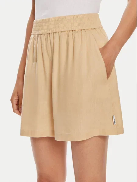 Kratke hlače iz tkanine Hugo bež