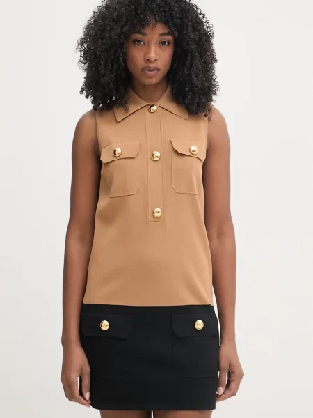 Elisabetta Franchi sukienka z beżowa