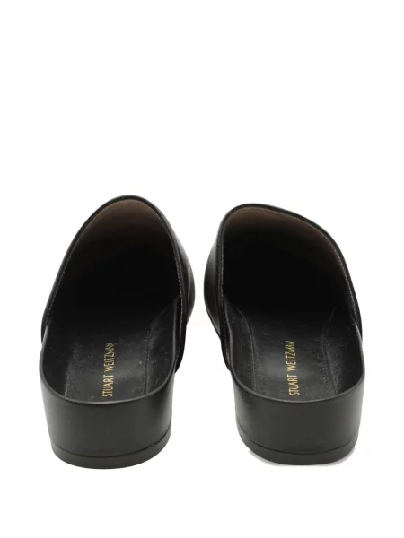Papuci tip mules Stuart Weitzman fără toc negru
