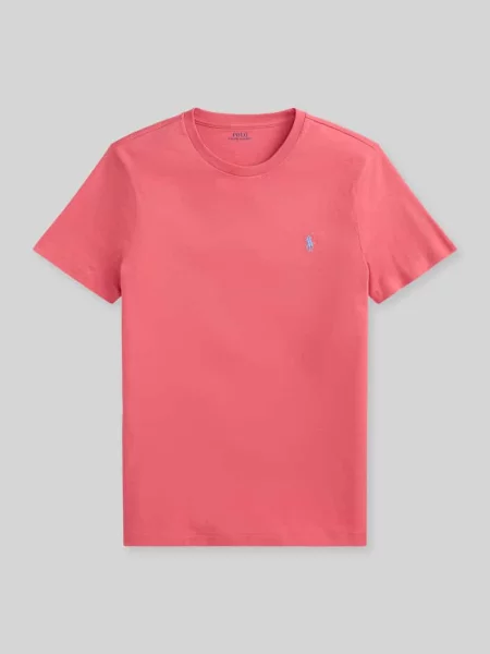 Polo Ralph Lauren Koszulki Mężczyzna XL Koszulka Custom Slim Fit Crewneck czerwony
