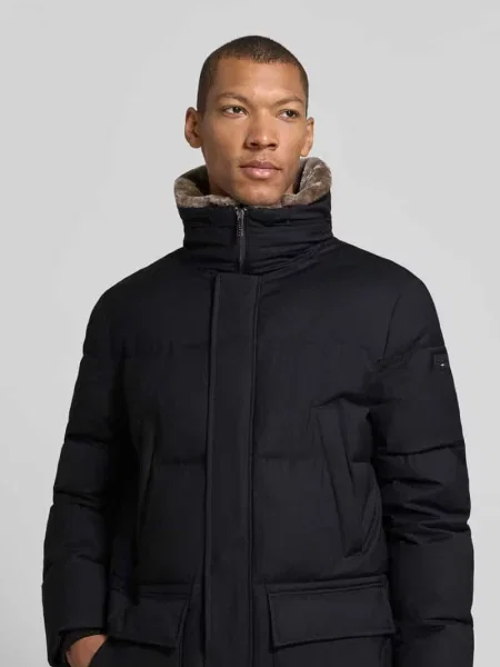 Kurtka o kroju regular fit z mieszanki Bugatti granatowa