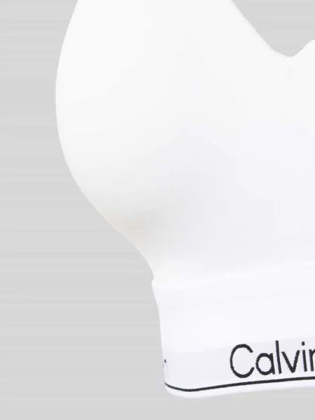 Biustonosz typu bralette z z logo Calvin Klein Underwear biały