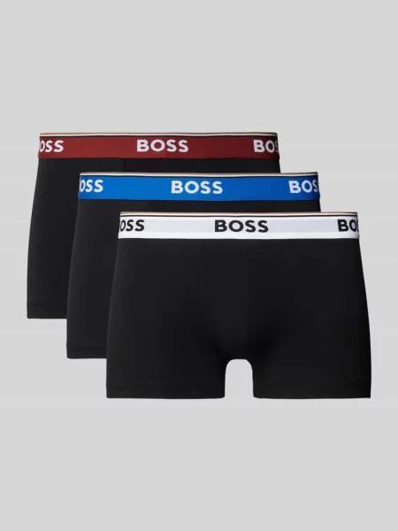 Obcisłe bokserki z elastycznym z logo w zestawie 3 szt. Boss białe