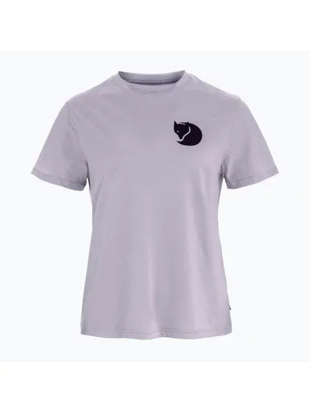 Tricou pentru femei Fjällräven Fox Boxy Logo lavender mist