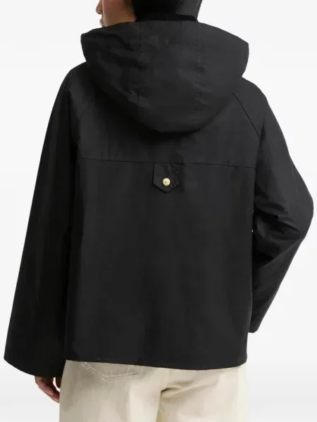 Geacă Barbour de catifea cord cu glugă negru