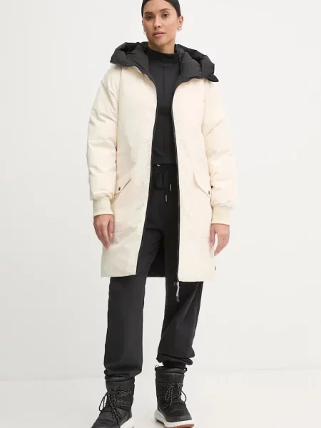 Picture geacă cu două fețe Inukee Reversible femei de iarnă bej