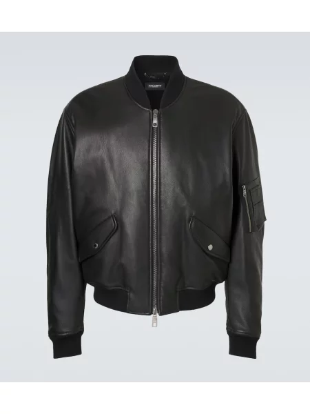 Usnjena jakna Dolce&gabbana črna