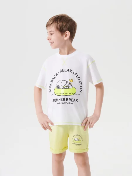 Sinsay Kraťasy Peanuts žlutá