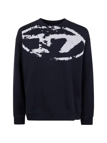 Hanorac crewneck Diesel cu imagine albastru