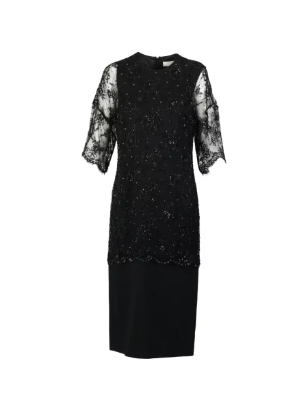 Rochie midi Valentino Garavani cu paiete din dantelă negru