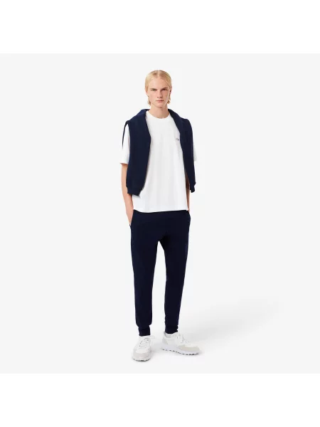 Lacoste T-Shirt Unisex Z Okrągłym Dekoltem Loose Fit biały
