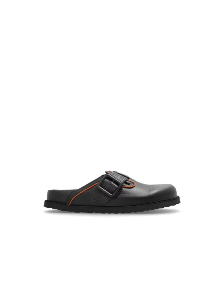 Klapki Birkenstock skórzane czarne