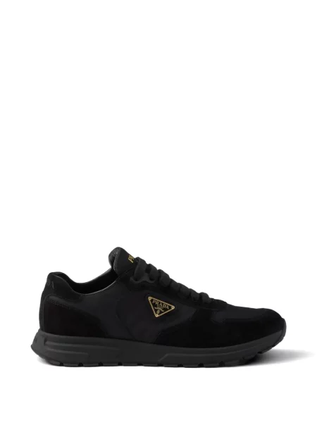 Sneakerși Prada din piele de căprioară negru