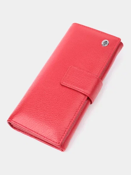 Кожаный кошелек St Leather Accessories красный