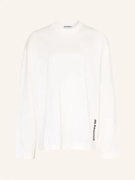 Jil Sander Tričko S Dlouhým Rukávem / černá bílá