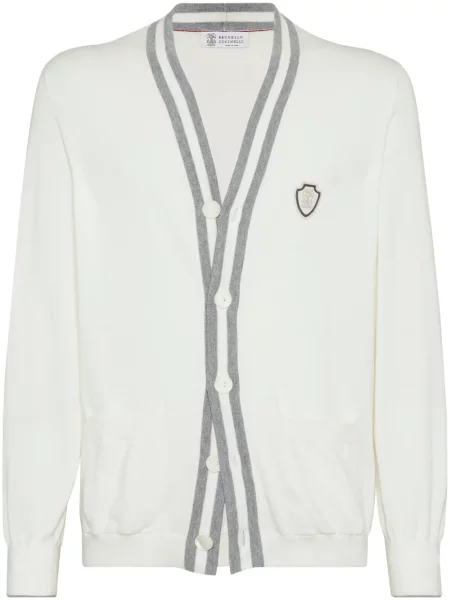 Cardigan Brunello Cucinelli alb