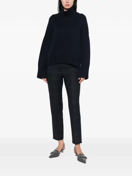 Pantaloni Marella în carouri negru