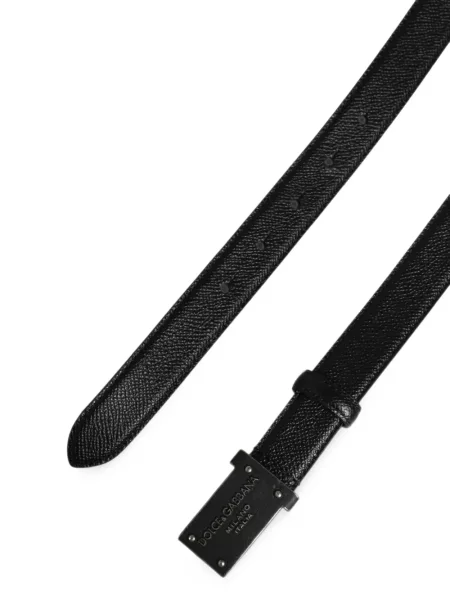 Curea Dolce & Gabbana din piele cu autograf negru