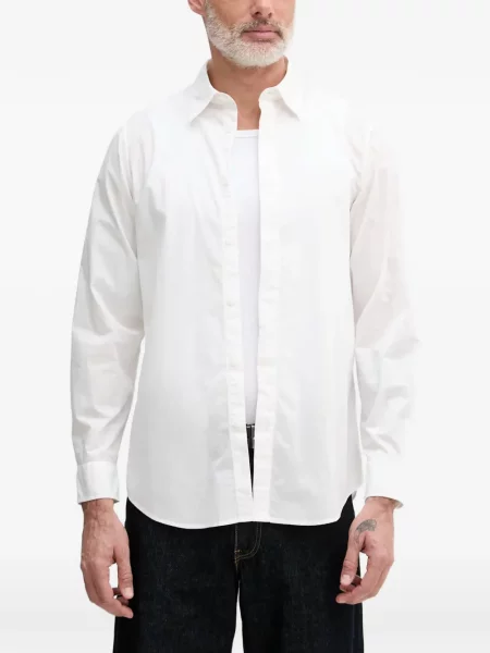 Lung cămașă Armani Exchange cu broderie alb