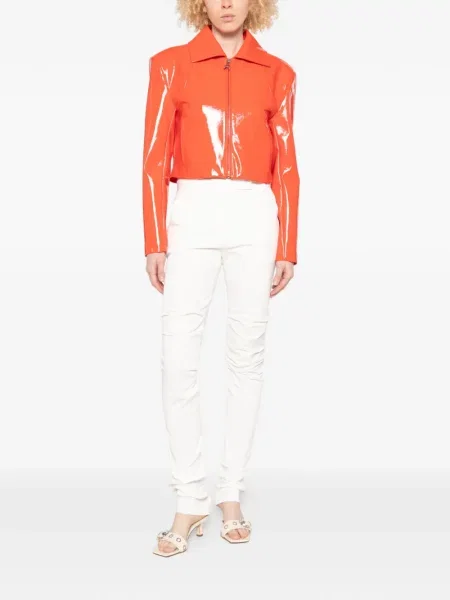 Pantaloni Patrizia Pepe cu volane alb