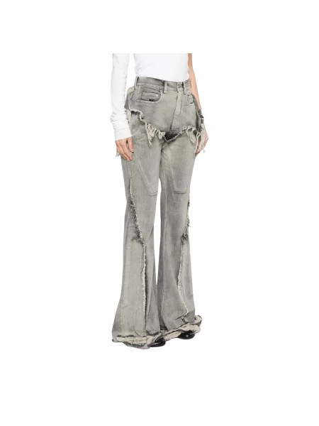 Szerokie jeansy Rick Owens szare