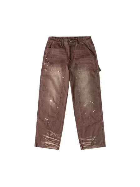 Spodnie Evisu z przetarciami brązowe
