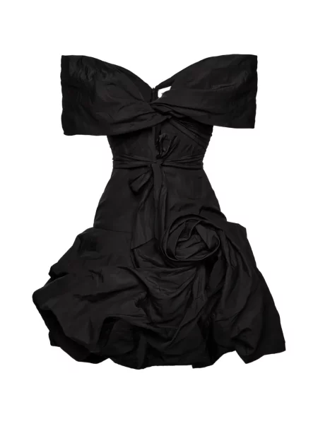 Kołnierzykowy sukienka Magda Butrym drapowana czarna