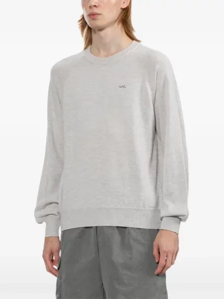 Pulover A.p.c. cu imagine gri