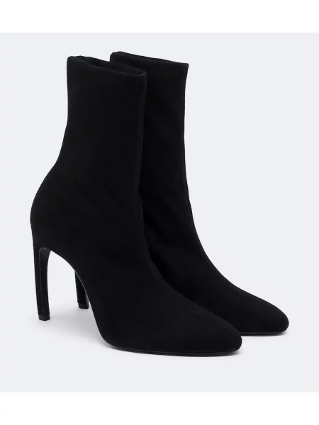 Cizme scurte Victoria Beckham din piele de căprioară negru