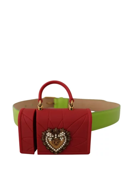 Cu centură curea Dolce & Gabbana cu motiv cu inimi verde