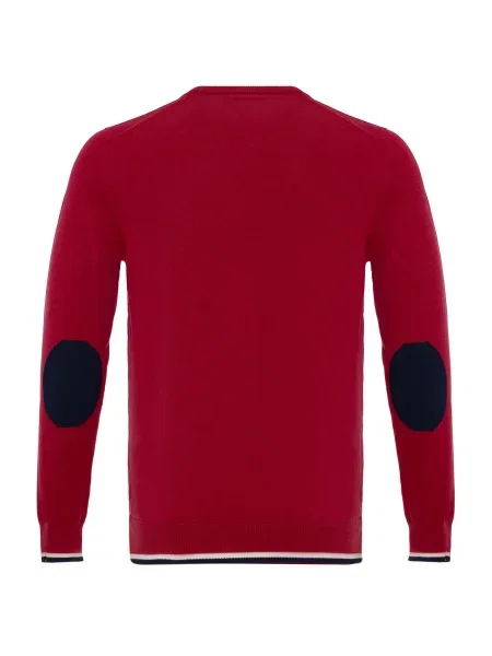Moxx Paris Pulover Maxime rubiniu / negru alb