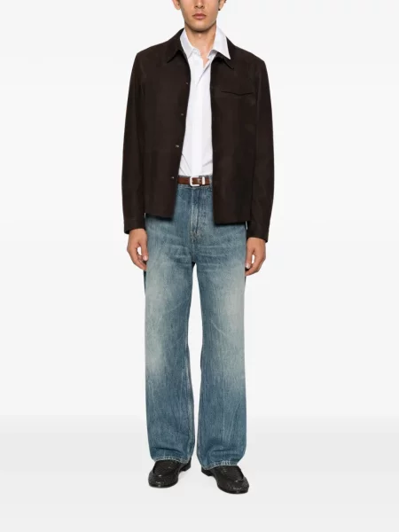 Geanta de piele Tom Ford maro