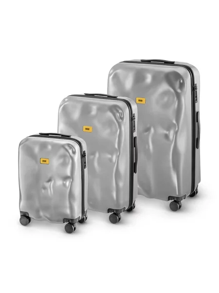 Crash Baggage kemény fedelű bőrönd ICON Small size cm szürke