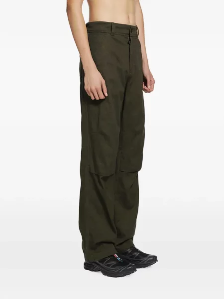 Pantaloni Moncler Grenoble cu autograf verde