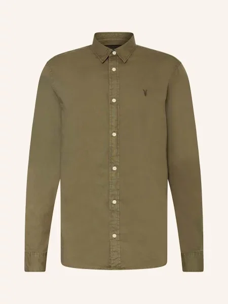 Allsaints Košile Hawthorne Slim Fit khaki