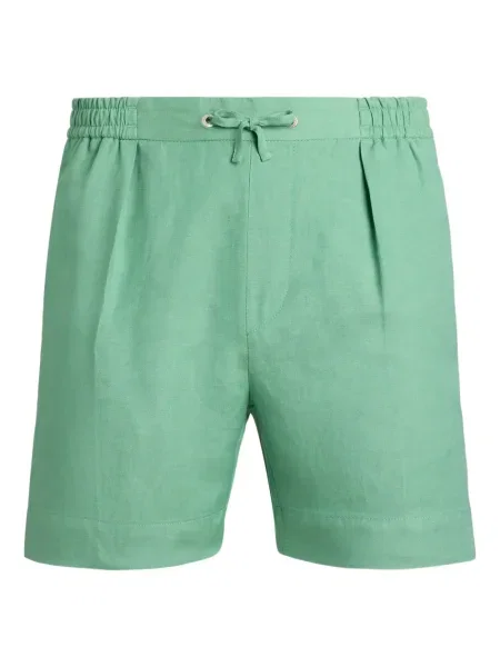 Lněné kraťasy Ralph Lauren Purple Label zelené