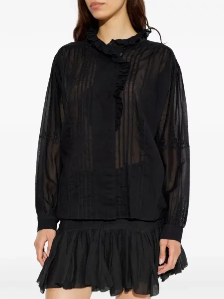 Cămașă Marant Etoile cu volane negru