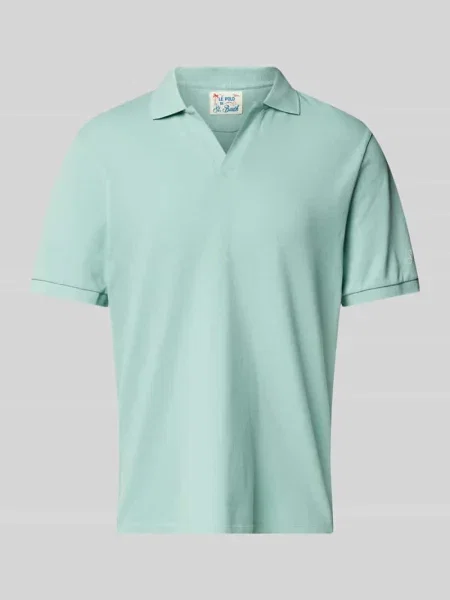Koszulka polo o kroju regular fit z dekoltem w serek model ‘CHARLES’ Mc2 Saint Barth zielone