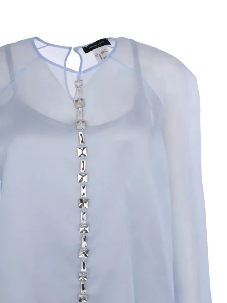 Bluză Fabiana Filippi din organza albastru