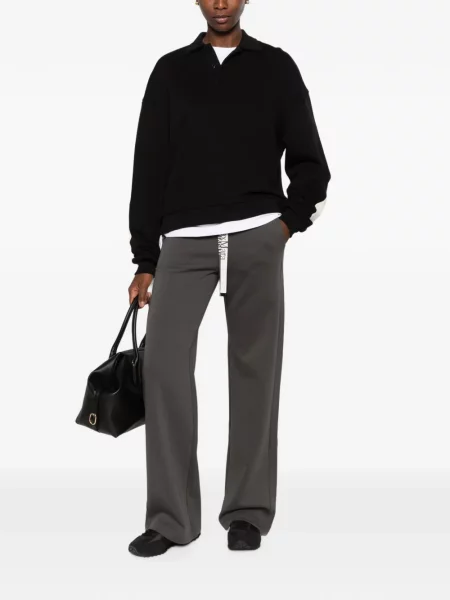 Pantaloni 's Max Mara alergare cu cordon gri
