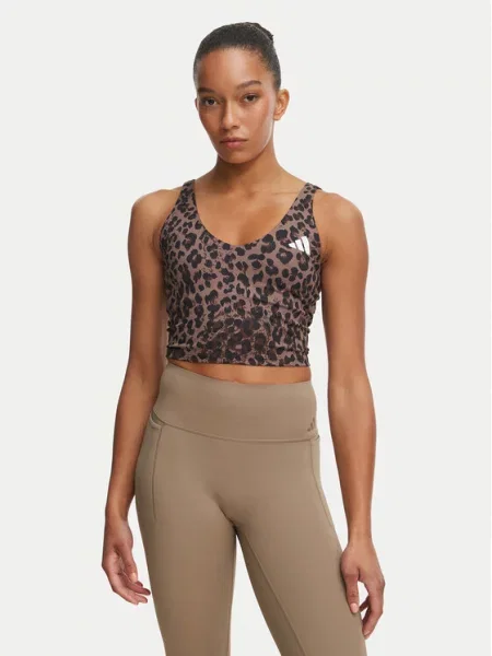 Top sportowy Adidas brązowy