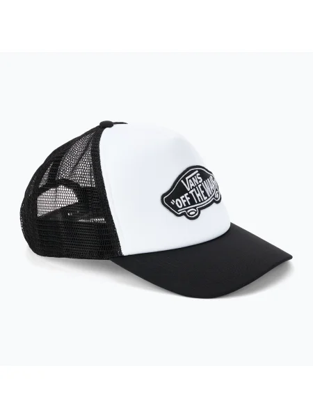 Șapcă pentru bărbați Vans Classic Patch Curved Bill Trucker black/white alb