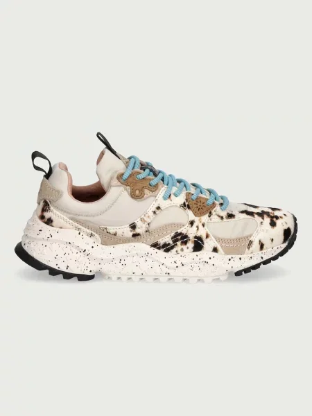 Pantofi Flower Mountain cu model floral bej