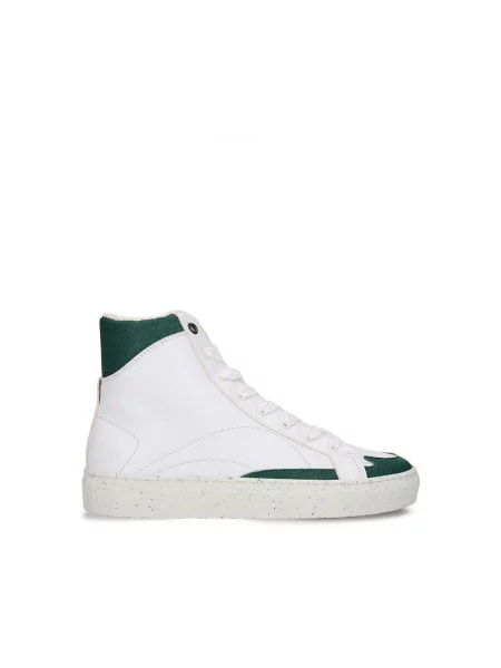 Nae Vegan Shoes Členkové tenisky London tmavozelená biela