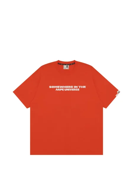 Tricou Aape By A Bathing Ape cu imagine portocaliu