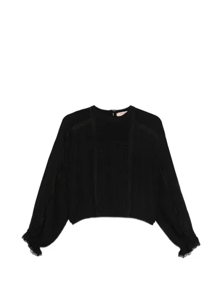 Bluză Twinset din dantelă negru