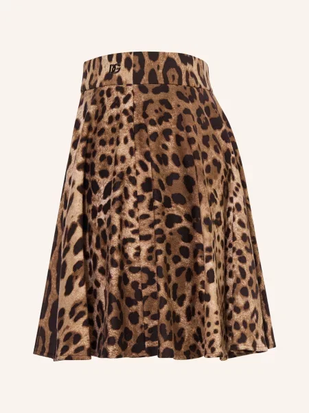 Dolce & Gabbana Sukně Felpa hnědá / světle hnědá černá