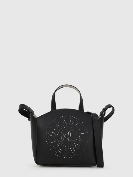 Кожена чанта Karl Lagerfeld K/CIRCLE черно