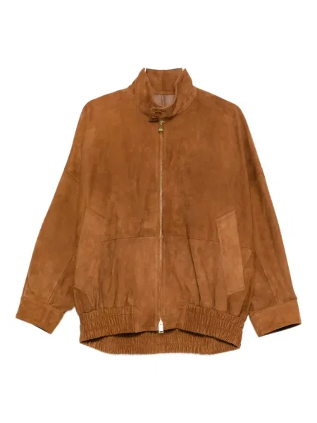 Kurtka skórzana Darkpark brązowa