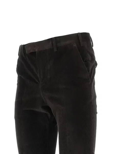 Pantaloni Pt Torino de catifea cord negru